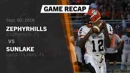 Recap: Zephyrhills  vs. Sunlake  2016