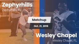 Matchup: Zephyrhills High vs. Wesley Chapel  2016