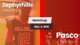 Matchup: Zephyrhills High vs. Pasco  2016