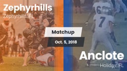 Matchup: Zephyrhills High vs. Anclote  2018