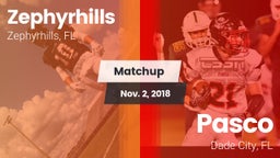 Matchup: Zephyrhills High vs. Pasco  2018