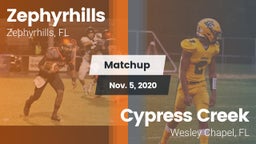 Matchup: Zephyrhills High vs. Cypress Creek  2020