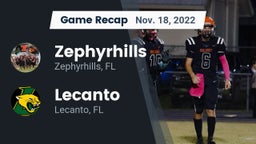 Recap: Zephyrhills  vs. Lecanto  2022