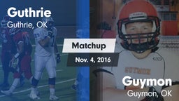 Matchup: Guthrie  vs. Guymon  2016
