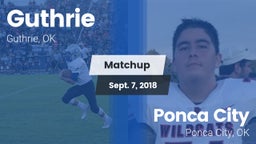 Matchup: Guthrie  vs. Ponca City  2018