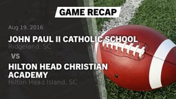Recap: John Paul II Catholic School vs. Hilton Head Christian Academy  2016
