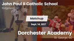 Matchup: John Paul II Catholi vs. Dorchester Academy  2017