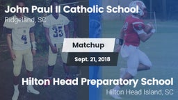 Matchup: John Paul II Catholi vs. Hilton Head Preparatory School 2018