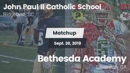 Matchup: John Paul II Catholi vs. Bethesda Academy 2019