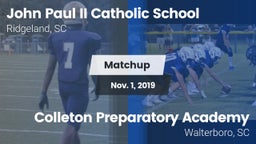 Matchup: John Paul II Catholi vs. Colleton Preparatory Academy 2019
