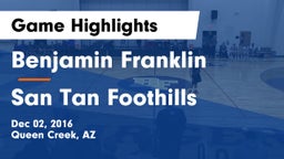 Benjamin Franklin  vs San Tan Foothills Game Highlights - Dec 02, 2016