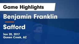 Benjamin Franklin  vs Safford  Game Highlights - Jan 20, 2017