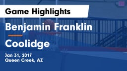 Benjamin Franklin  vs Coolidge  Game Highlights - Jan 31, 2017