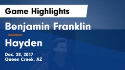 Benjamin Franklin  vs Hayden  Game Highlights - Dec. 28, 2017