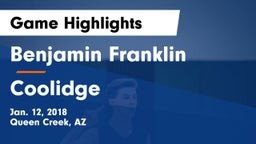 Benjamin Franklin  vs Coolidge  Game Highlights - Jan. 12, 2018