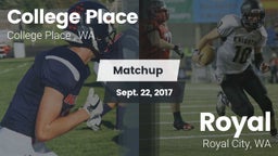 Matchup: College Place High S vs. Royal  2017