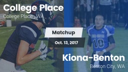 Matchup: College Place High S vs. Kiona-Benton  2017