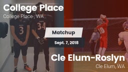 Matchup: College Place High S vs. Cle Elum-Roslyn  2018