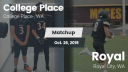 Matchup: College Place High S vs. Royal  2018