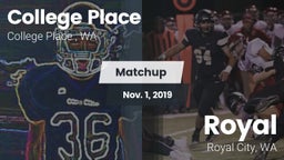 Matchup: College Place High S vs. Royal  2019