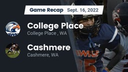 Recap: College Place   vs. Cashmere  2022
