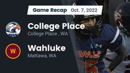 Recap: College Place   vs. Wahluke  2022