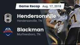 Recap: Hendersonville  vs. Blackman  2018
