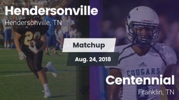 Matchup: Hendersonville High vs. Centennial  2018