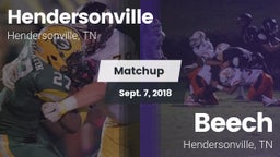 Matchup: Hendersonville High vs. Beech  2018
