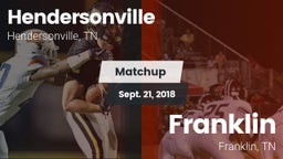 Matchup: Hendersonville High vs. Franklin  2018