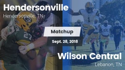 Matchup: Hendersonville High vs. Wilson Central  2018