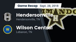 Recap: Hendersonville  vs. Wilson Central  2018