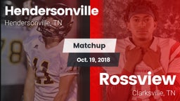 Matchup: Hendersonville High vs. Rossview  2018