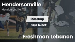 Matchup: Hendersonville High vs. Freshman Lebanon 2019