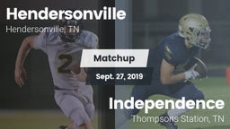Matchup: Hendersonville High vs. Independence  2019