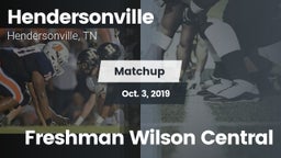 Matchup: Hendersonville High vs. Freshman Wilson Central 2019