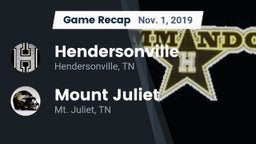 Recap: Hendersonville  vs. Mount Juliet  2019