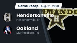 Recap: Hendersonville  vs. Oakland  2020