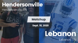 Matchup: Hendersonville High vs. Lebanon  2020