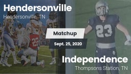 Matchup: Hendersonville High vs. Independence  2020