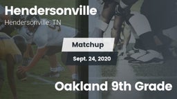 Matchup: Hendersonville High vs. Oakland 9th Grade 2020