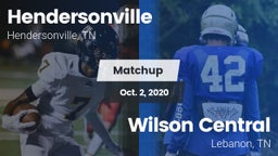 Matchup: Hendersonville High vs. Wilson Central  2020