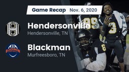 Recap: Hendersonville  vs. Blackman  2020