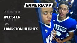 Recap: Webster  vs. Langston Hughes 2016