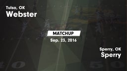 Matchup: Webster  vs. Sperry  2016