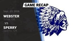 Recap: Webster  vs. Sperry  2016