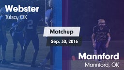 Matchup: Webster  vs. Mannford  2016