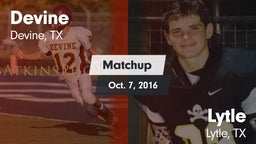 Matchup: Devine  vs. Lytle  2016