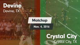 Matchup: Devine  vs. Crystal City  2016