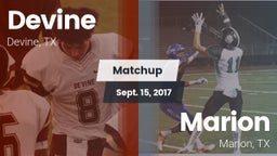 Matchup: Devine  vs. Marion  2017